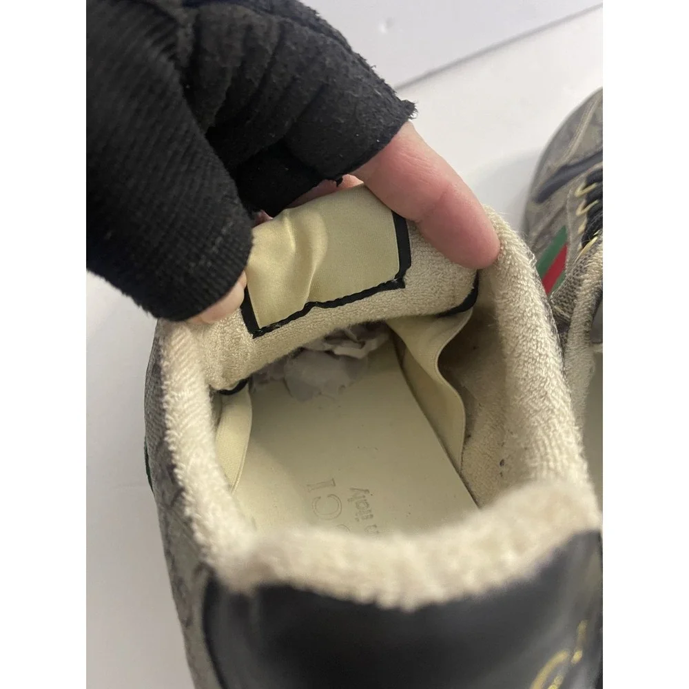 Gucci Screener GG‎ Canvas Low-Top Sneakers Size 10 - Picture 13 of 16
